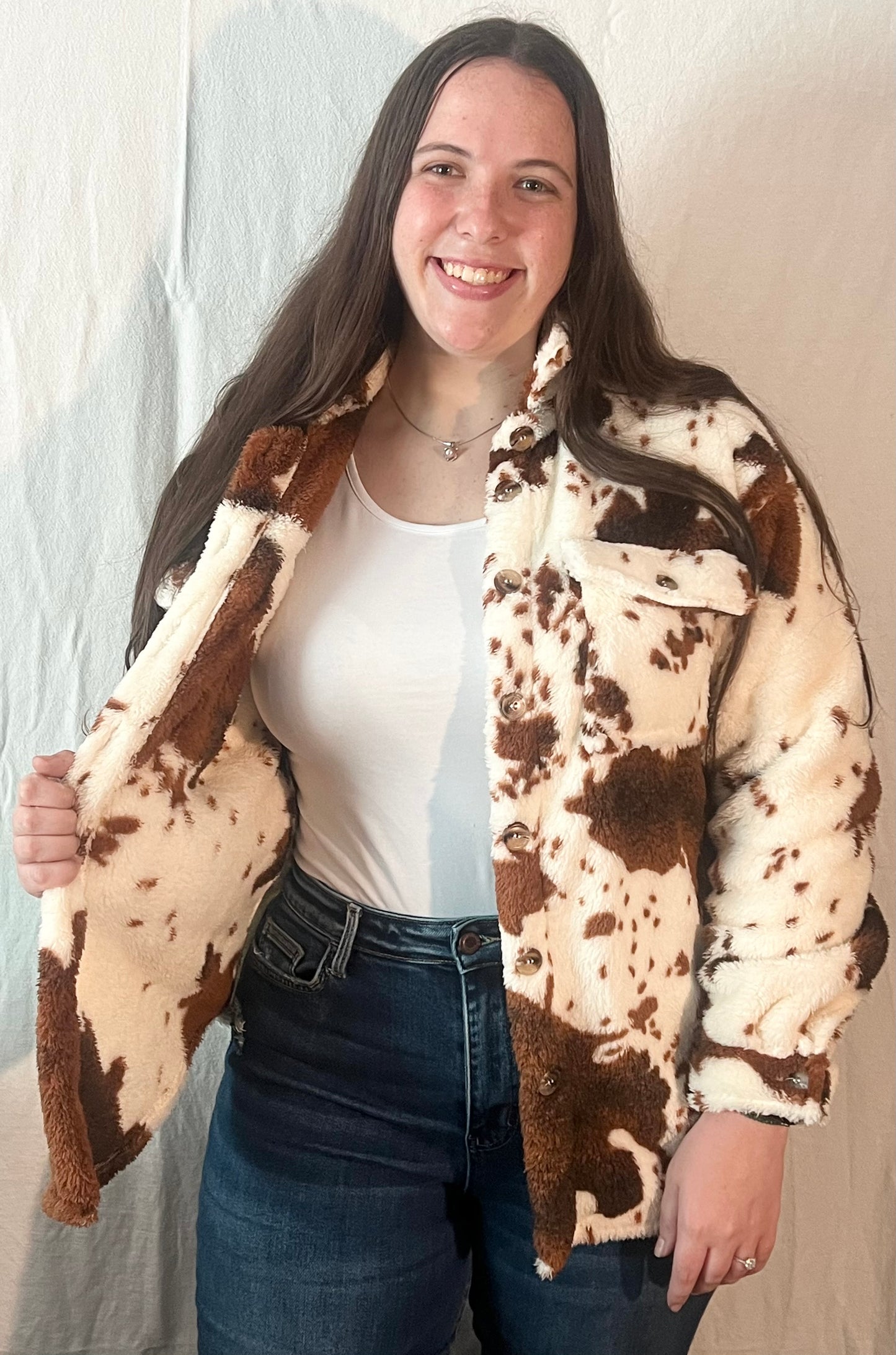 Cow print jacket