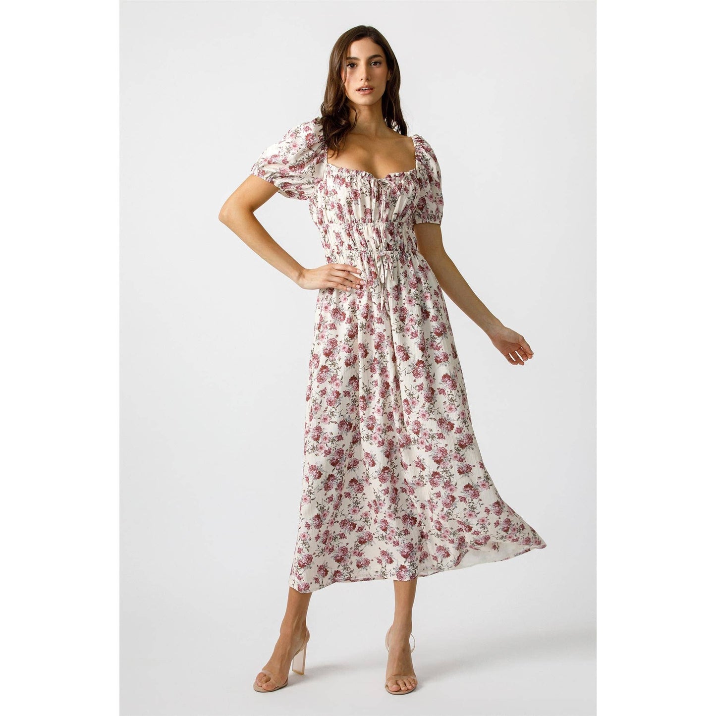 Megan’s adorned dress