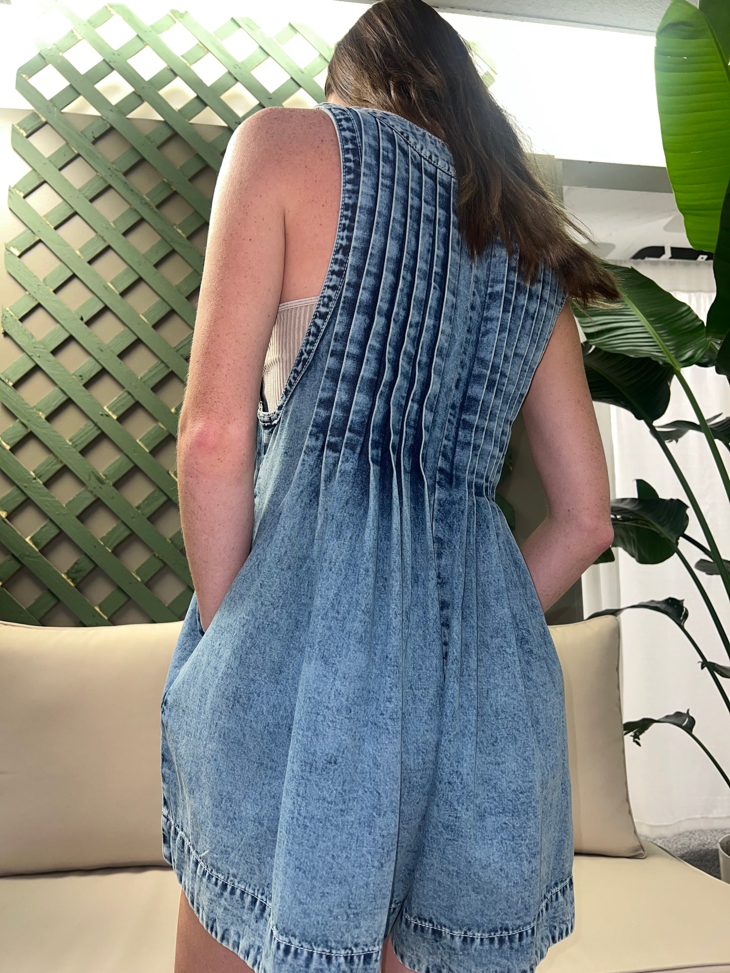 Devine denim romper