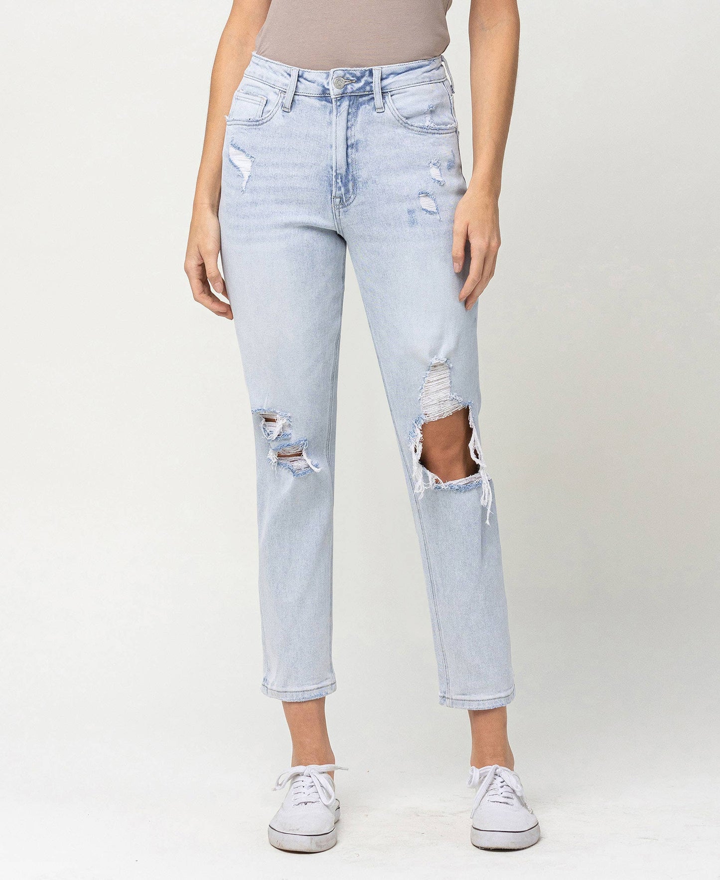 SUPER HIGH RISE STRETCH MOM JEANS V2272