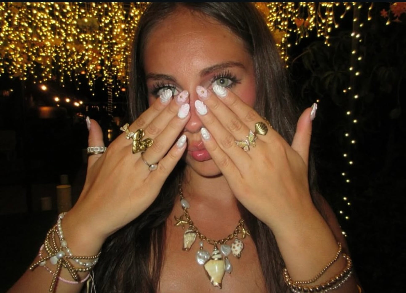 Pearl seashell necklace